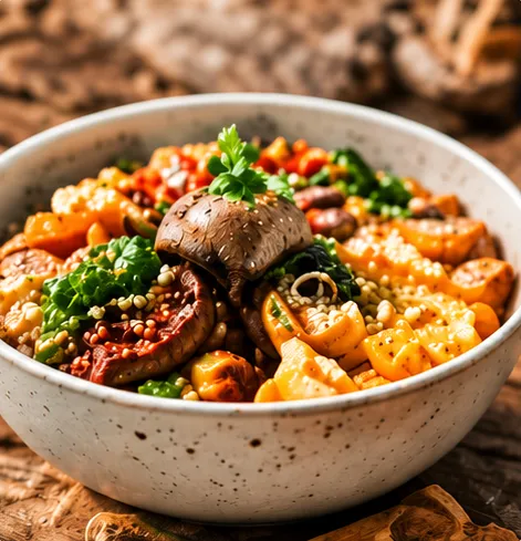 Food with REWILD mushroom powder